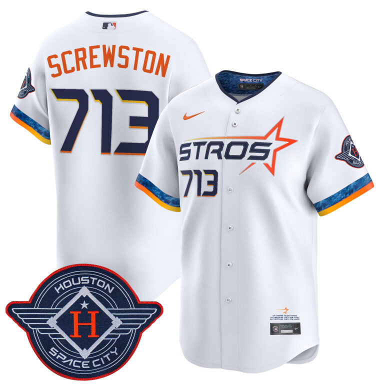 Men Houston Astros 713 Screwston white 2025 City Connect Vapor Premier Limited Jersey